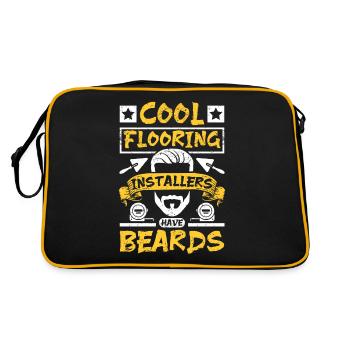 Les installateurs de revêtements de sol frais ont des barbes - Sac Retro - noir/or - Dos
