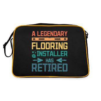 A legendary flooring installer has retired - Retro Bag - black/gold - Back