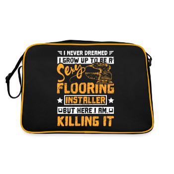Installateur de revêtement de sol sexy - Sac Retro - noir/or - Dos