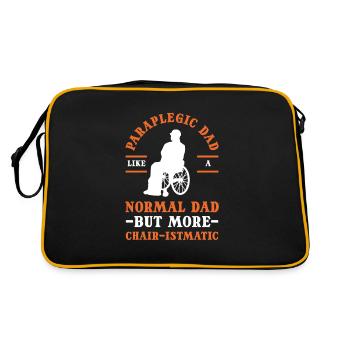 Amputierter Amputation Regierung körperlich - Retro Tasche - Schwarz/Gold - Hinten