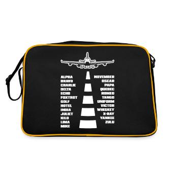 Airplane Aviation Pilot Funny Pilot Gift - Retro Bag - black/gold - Back