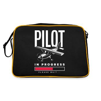 Pilot Training Funny Pilot Gift - Retro Bag - black/gold - Back