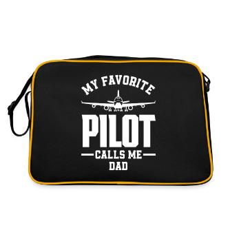Airplane Aviation Pilot Funny Pilot Gift - Retro Bag - black/gold - Back