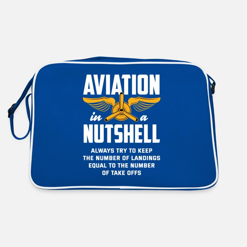 Flugzeug Luftfahrt Pilot Lustiges Piloten Geschenk Retro Tasche
