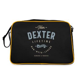 Nom personnalisé du membre à vie de l’équipe Dexter - Sac Retro - noir/or - Dos
