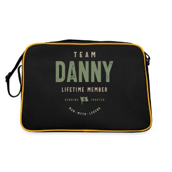 Nom personnalisé du membre à vie de l’équipe Danny - Sac Retro - noir/or - Dos