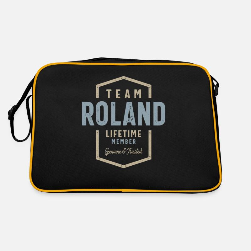Team Roland Lifetime Member Personalized Name Retro Bag