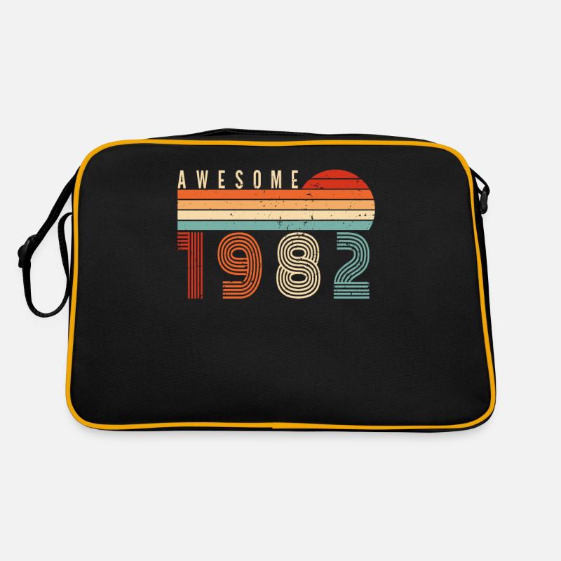 1982 Anniversaire - Sac Retro - noir/or