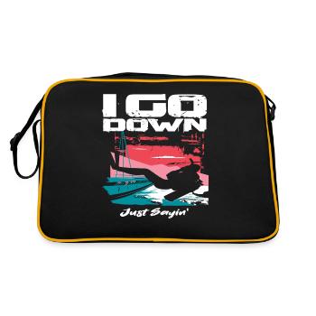 Diving Diver Gift - Retro Bag - black/gold - Back