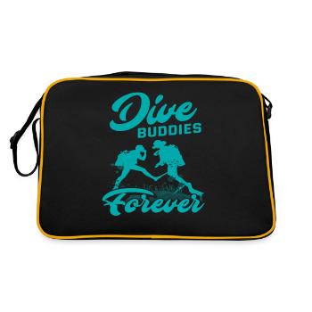Diving Diver Friends Gift - Retro Bag - black/gold - Back