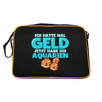 Aquarianer - Retro Tasche - Schwarz/Gold - Hinten