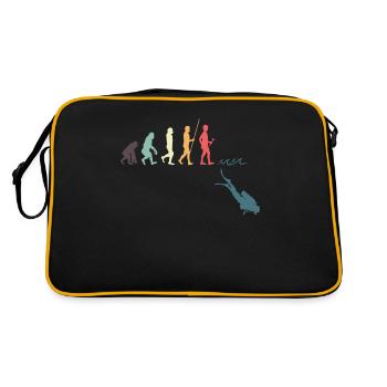 Tauchen Evolution - Retro Tasche - Schwarz/Gold - Hinten