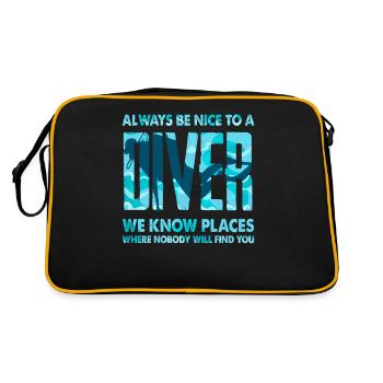 Diver Instructor Diving - Retro Bag - black/gold - Back