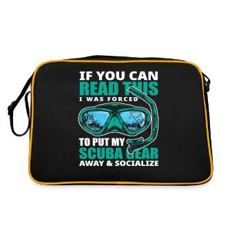 Diver - Retro Bag - black/gold - Back