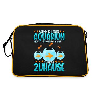 Aquarianer - Retro Tasche - Schwarz/Gold - Hinten