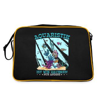 Aquarianer - Retro Tasche - Schwarz/Gold - Hinten