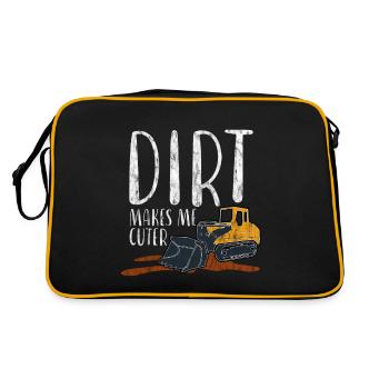 Dirt Makes Me Cuter 4 - Retro Bag - black/gold - Back