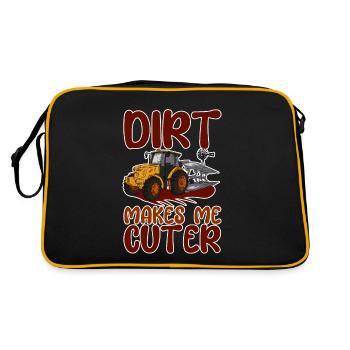 Dirt Makes Me Cuter 2 - Retro Bag - black/gold - Back