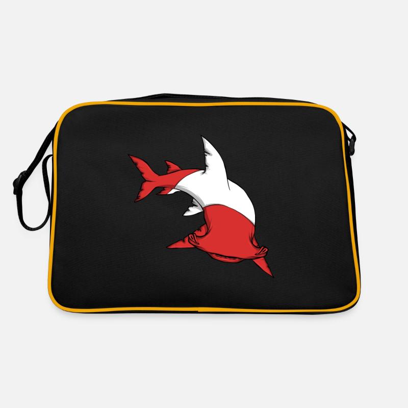 Scuba Diver Red White Flag Hammerhead Scuba Diving Retro Bag