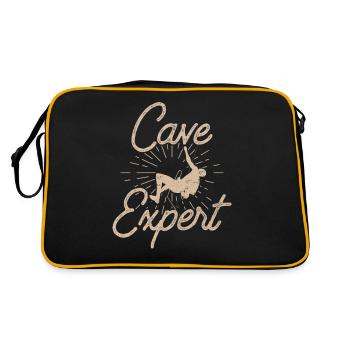 Speleologist Caving Cave Cave Caving - Retro Bag - black/gold - Back