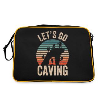 Let's Go To Caving Cave Cave Hiking - Retro Bag - black/gold - Back