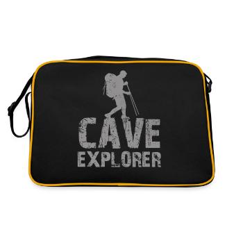 Speleologist Caving Cave Cave - Retro Bag - black/gold - Back