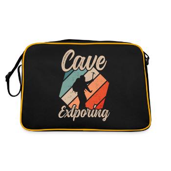 Explore Cave Caving Cave Hiking Cave - Retro Bag - black/gold - Back