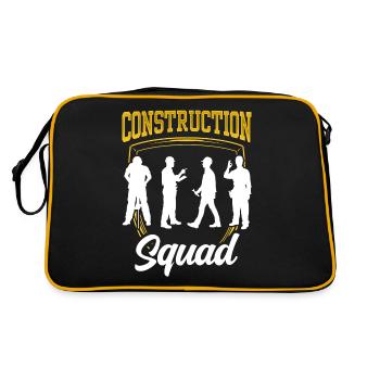 Construction team Teamwork Construction site Construction worker Construction team - Retro Bag - black/gold - Back