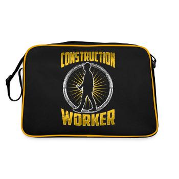 Construction Worker Construction Team Construction Site Teamwork - Retro Bag - black/gold - Back