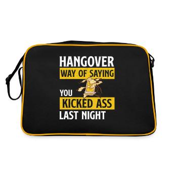 Humour drôle pour les amateurs de bière alcoolisée - Sac Retro - noir/or - Dos