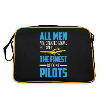 Airplane Aviation Pilot Funny Pilot Gift - Retro Bag - black/gold - Back