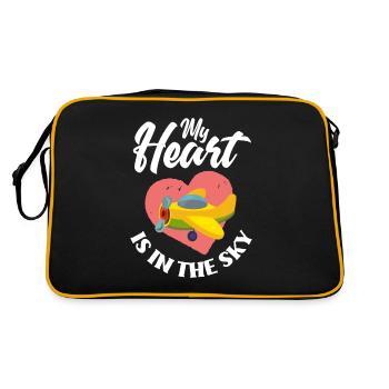Airplane Aviation Pilot Funny Pilot Gift - Retro Bag - black/gold - Back