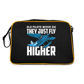 Airplane Aviation Pilot Funny Pilot Gift - Retro Bag - black/gold - Back