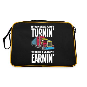 Truck Driver Trucker Truck Driver Driver - Retro Bag - black/gold - Back