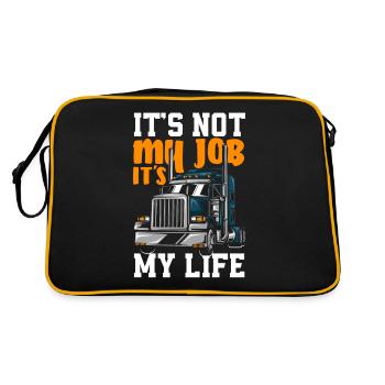 Truck Driver Trucker Truck Driver Driver - Retro Bag - black/gold - Back