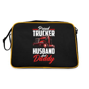 Truck Driver Trucker Truck Driver Driver - Retro Bag - black/gold - Back