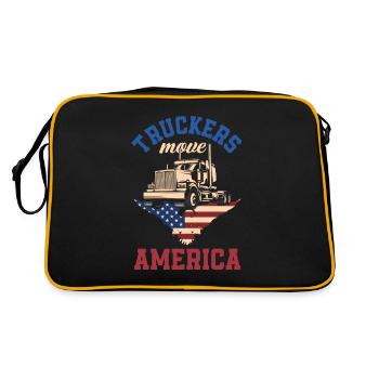 Truck Driver Trucker Truck Driver Driver - Retro Bag - black/gold - Back