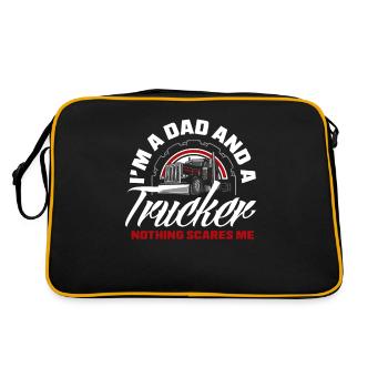 Truck Driver Trucker Truck Driver Driver - Retro Bag - black/gold - Back