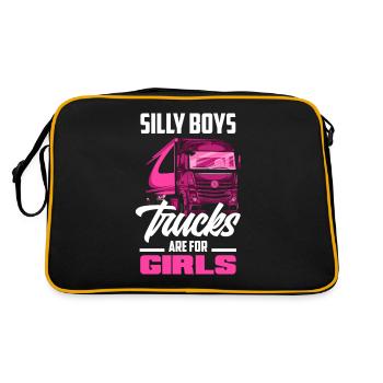 Truck Driver Trucker Truck Driver Driver - Retro Bag - black/gold - Back