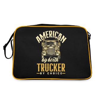 Truck Driver Trucker Truck Driver Driver - Retro Bag - black/gold - Back
