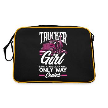 Truck Driver Trucker Truck Driver Driver - Retro Bag - black/gold - Back