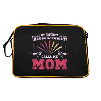Mon acupuncteur préféré m’appelle maman - Sac Retro - noir/or - Dos