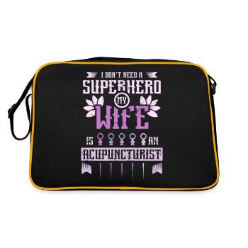 Ma femme est acupunctrice - Sac Retro - noir/or - Dos
