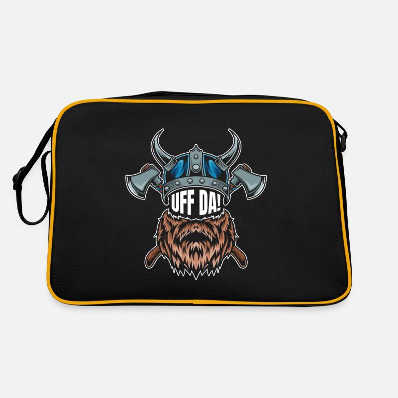 Funny Scandinavian beard design Retro Bag