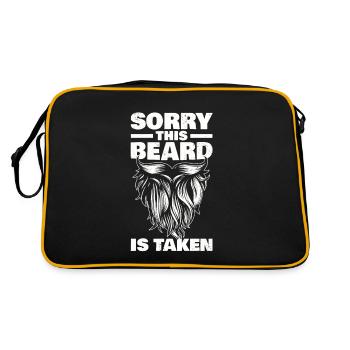 Tut Mir Leid, Dass Dieser Bart Für Männer Gehalten - Retro Tasche - Schwarz/Gold - Hinten