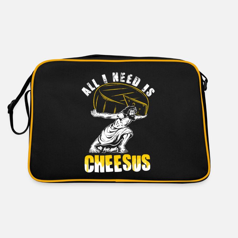 All I need is cheesus - cheese Retro Bag