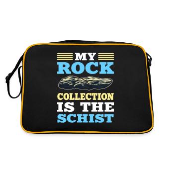 Ma collection de roches est le minéral de schiste - Sac Retro - noir/or - Dos