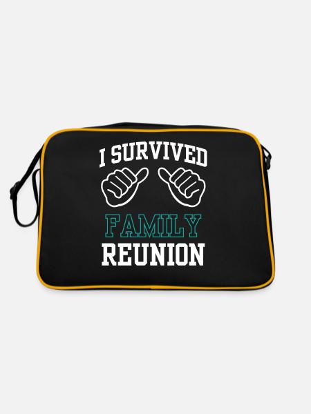 J’ai survécu à une famille d’équipe de regroupement familial - Sac Retro - noir/or - Dos