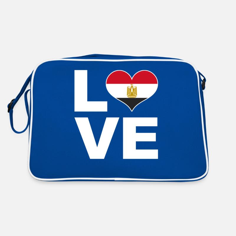 J’aime l’Egypte drapeau du cœur Egypte Sac Retro