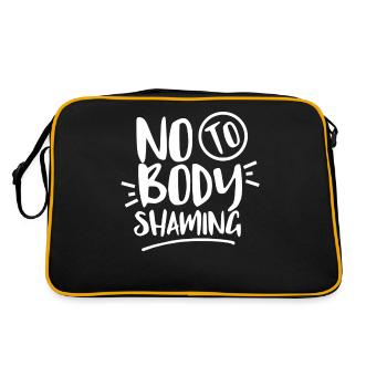 Non à la honte corporelle Ennui Arrêter la honte corporelle - Sac Retro - noir/or - Dos